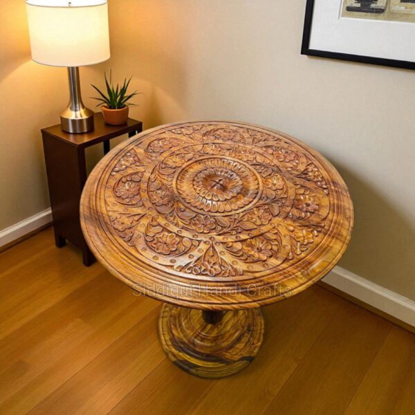 Handmade Coffee Table With Hand Craved (Carving) Work 18"