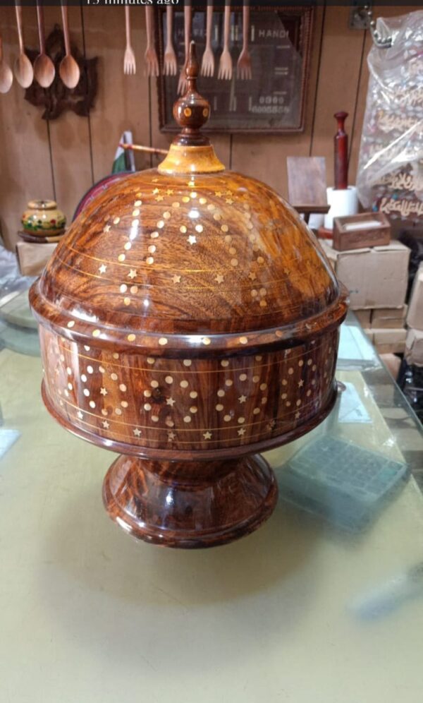 Wooden Hot Pot Buffet With Steel Container With 7 Pcs Small Bowls